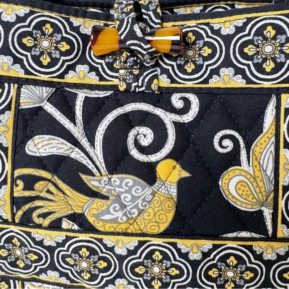 VERA BRADLEY Discontinued Bird Floral Geometric Quilted Cotton Shoulder Bag - Picture 10 of 15